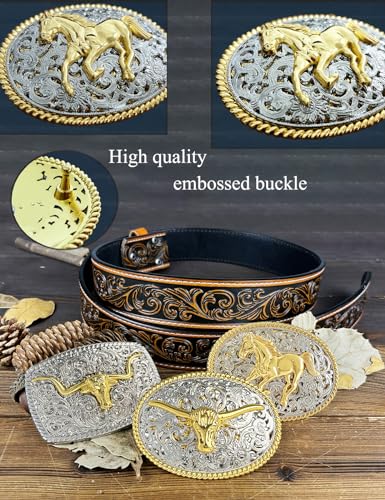 Western Belts for Women Men Cowgirl Cowboy Brown Engraved Rodeo Leather Belt Country Outfits Jeans3