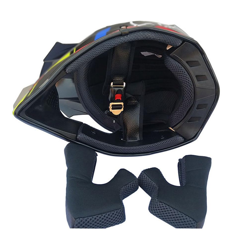 Kask motocyklowy crossowy, damski, męski, na całą twarz, kask motocrossowy, certyfikat DOT/ECE, z goglami ochronnymi, maską, rękawiczkami, kask do downhill, kask ochronny do motoroweru Cruiser Chopper