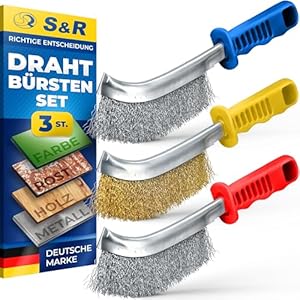 S&R 3-teiliges Drahtbürsten-Set 135.033.265