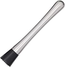 Mimo Style Macerador de Aço Inoxidável com Cabeça de Nylon, Perfeito para Esmagar Triturar e Macerar os Ingredientes da sua Bebiba, Pilão, Socador para Drinks e Cocktails Fácil de Usar
