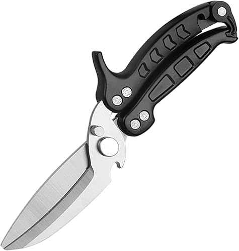 Tijeras de cocinatijeras, multiusos, súper afiladas, para aves de corral, pescado, carne, verduras, un buen compañero en la cocina (negro)