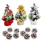 【Decoración navideña】 El árbol de Navidad artificial llenará su hogar u oficina de alegría navideña incluso con un pequeño rincón.
