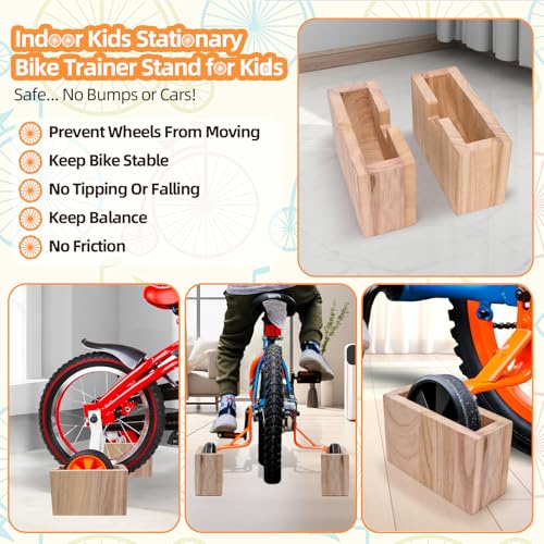 Blissfulabode MZYEZXCXLQ00 Bike Training Wheel Trainer,Indoor Kid Bike Riding Training Wheels Stabilizers,Pedal Cycle Block Holder thumb #2
