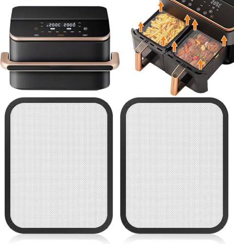 Accesorio para Cosori Air Fryer, Protector Antisalpicaduras de Acero Inoxidable para Cosori Airfryer 8.5L y Dual Blaze TwinFry 10L, Reutilizable para Freidora de Aire