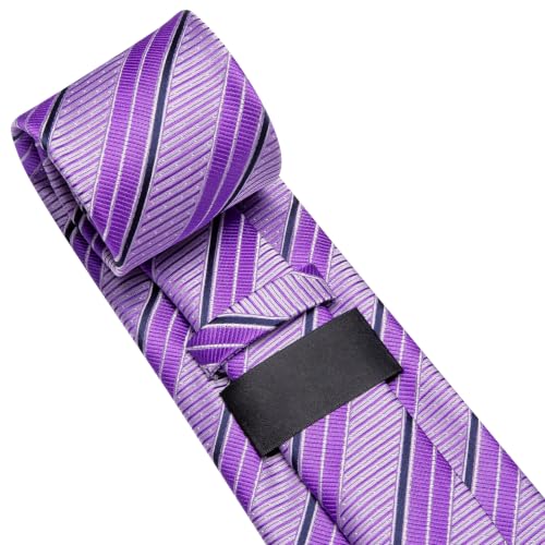 Image of Hi-Tie Men's Tie Sets Silk Paisley Striped Necktie Pocket Square Cuff-links Sets Wedding Business Holiday