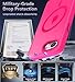 Newfuture Designed for iPhone 16e Case with Magnetic [13 FT Military Drop Protection] [Compatible with Magsafe] Slim Translucent Matte Shockproof with Anti-Fingerprint Phone Case, Hot Pink