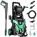 2026NEW Pressure Power Washers, Flow Rate:420 l/h, Pressure:max.145 bar, Area Coverage: 50㎡/h, with Hose Reel, Foam Cannon & Adjustable 6-in-1 Nozzles, Jet Washer for Fences, Cars, Patios and Driveway
