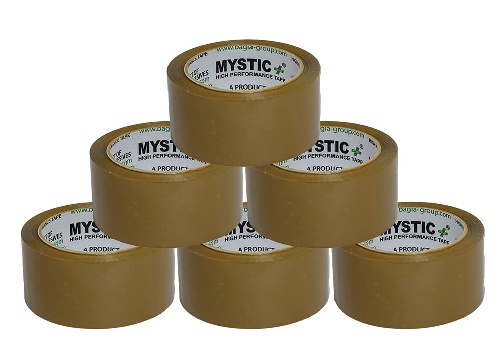 MYSTIC Brown BOPP acrylic heavy duty Tape Pack of 6, 48mmX65m, 60 Micron thickness specially build for Heavy Duty purpose, Industrial packaging, Ecommerce packaging, and Carton Sealing (B0BTT8XF4X) Amazon Price History, Amazon Price Tracker