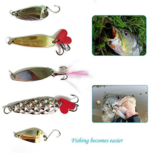 101PCS Fishing Lure Kit Lots Tackle Box Crankbaits, Spoons, Poppers, Fishing Hooks, Topwater Lures, Worms for Trout Bass Salmon