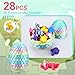 28 Pack Mystery Mini Animal Packs - 3D Printed Dragon Egg Articulated Fidget Toy, Easter Basket Stuffers Surprise 3D Printed Animals Toy (Laser Color C)