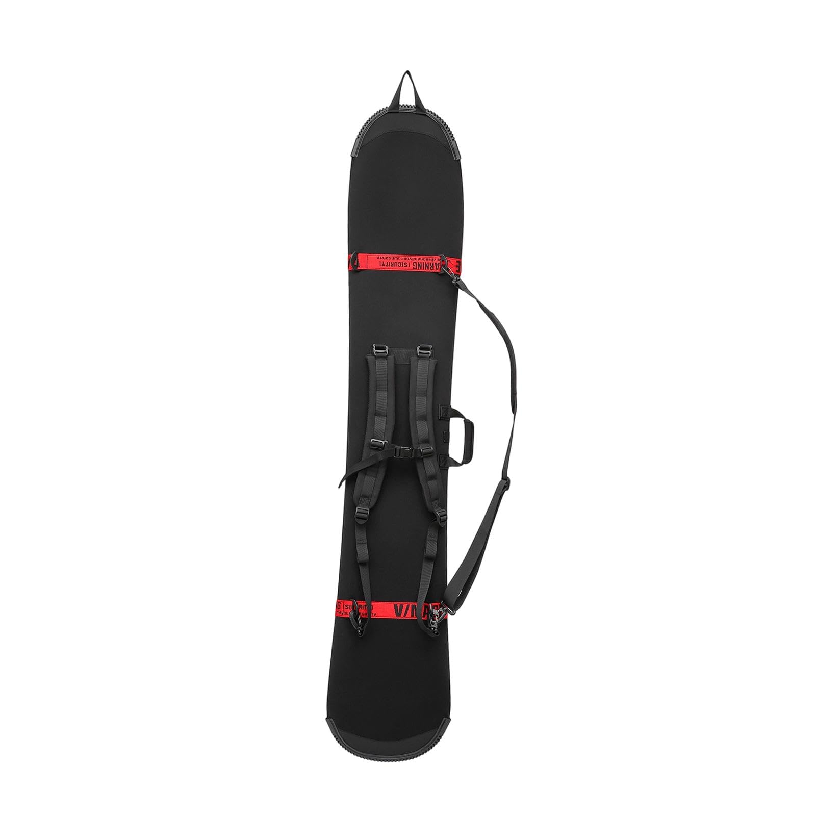 Ski Bag Practical Rubber End Caps Compact High Performance Effective Carrier Black and red-image-49