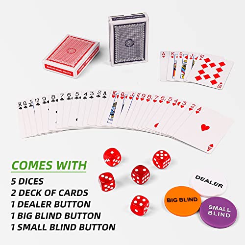 image for Homwom Poker Chip Set - 500PCS Poker Chips with Aluminum Case, 11.5 Gr