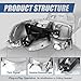 Auto Dynasty 4Pcs Headlights Assembly and Bumper Lamps Compatible with GMC Sierra Yukon 1500 2500 3500 GMT800 99-07 Sierra C3 2001, Driver and Passenger Side, Chrome Housing