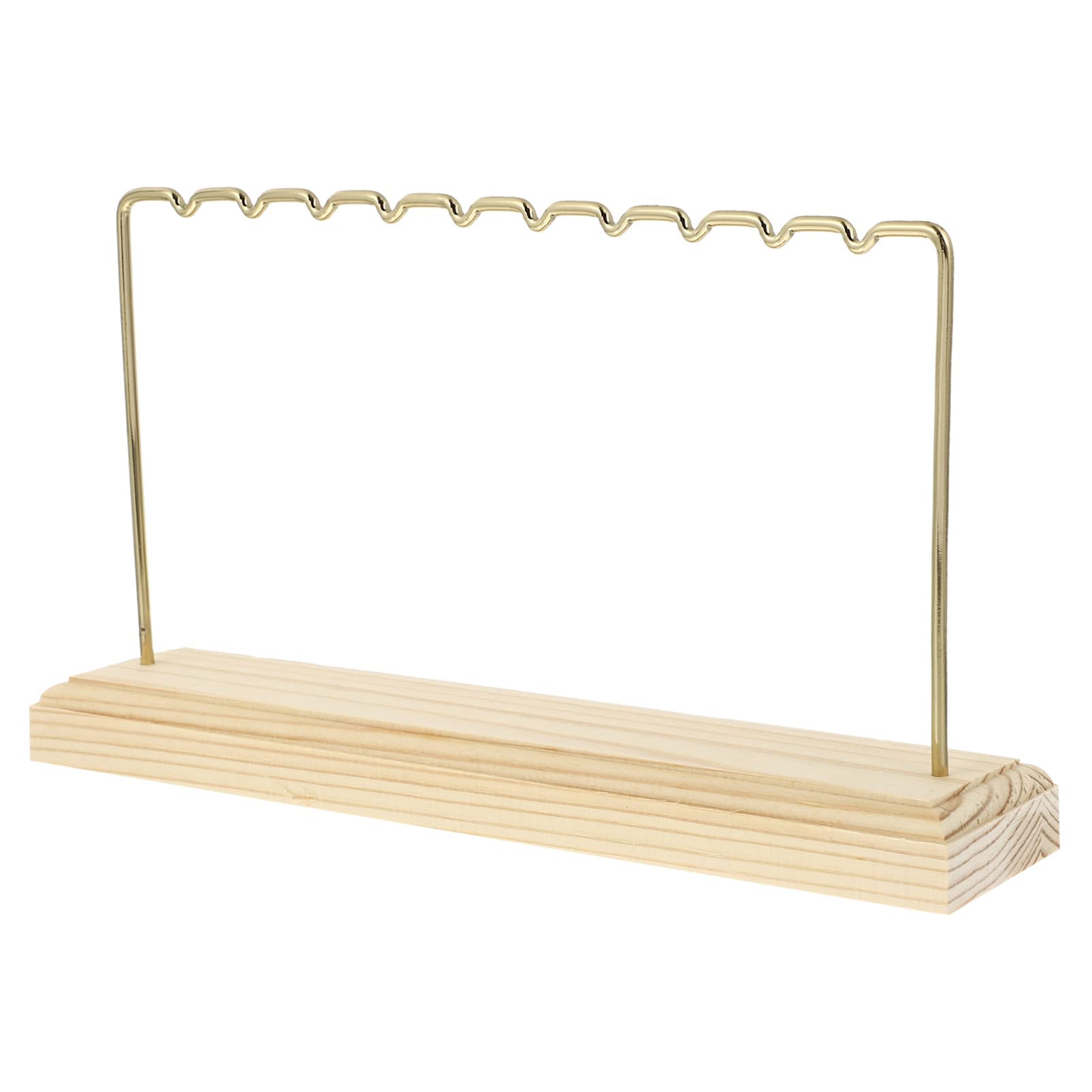 BESPORTBLE Minimalist Wood Jewelry Display Rack for Earrings Stylish Organizer Firm Base for Dangle and Hoop Earrings Elegant Storage for Jewelry