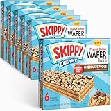 Skippy Creamy Peanut Butter And Chocolate Fudge Wafer Snack Bar, 1.3 Oz, 6 ct (Pack of 6-36 ct)