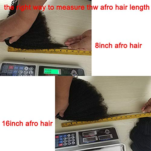 Saga Queen Brazilian Afro Kinky Curly Clip In Hair Extensions 9Pcs 20Clips 120G/Pck Brazilian Virgin Remy Human Hair Afro Clip Ins Natural Black Color (1 Bundle 16Inch, Natural Black) #TOP5