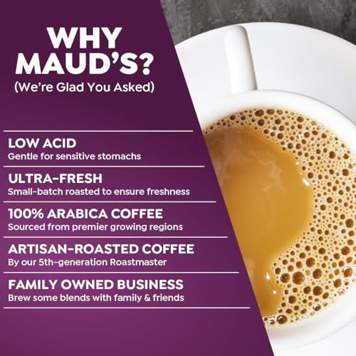 Image of Maud's Flavored Coffee Pods Variety Pack, 24ct, 6 Assorted Flavors | Medium Roast Flavored Coffee in Single Serve Pods - 100% Arabica Coffee, Compatible with Keurig Coffee Makers