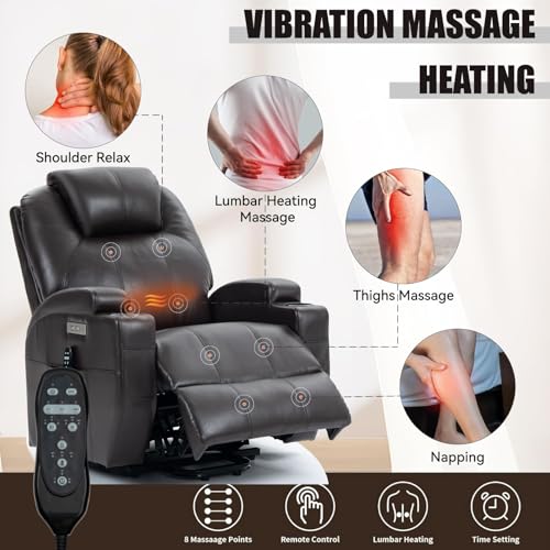 Sillón eléctrico reclinable con masaje y calor miniatura 5