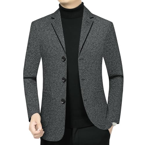 Blazer en tweed homme coupe ajustée veste casual automne hiver