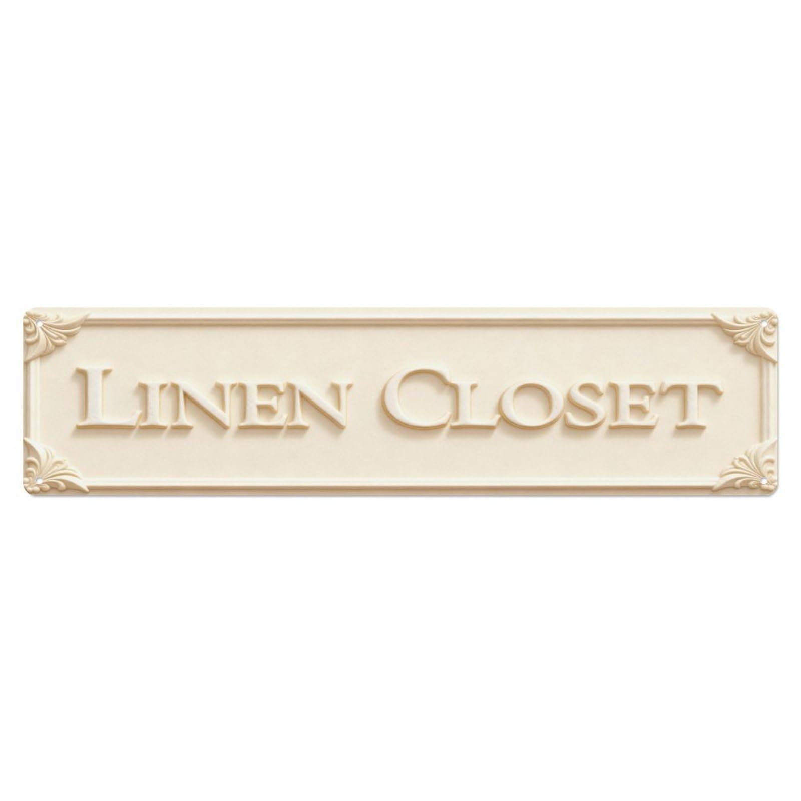 Classic Ornate Design Metal Tin Sign Plaque