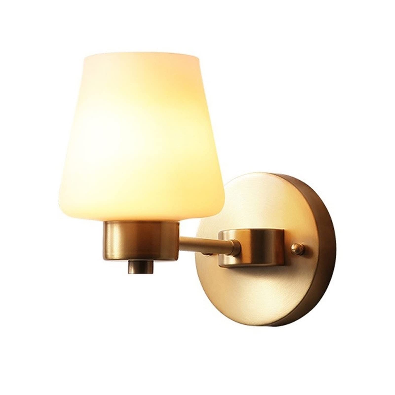 HPTHLY Wall Mounted Light Bedroom Wall Lamp Bedside Wall Sconce, Creative Brass Glass Lampshade E27 Edison Decoration, Fixtures Lighting For Dining Room Gues