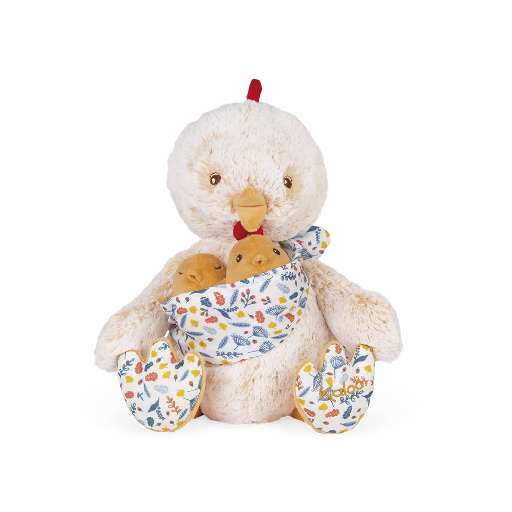 KALOO - Linoo - Peluche papà Pollo Paul e Il Suo Piccolo, 35 cm - sin dalla Nascita, K9711