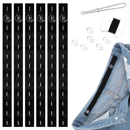 6 Pack Jeans Button Waist Tightener Adjuster Tightener for Loose Pants Women Men Children,Pants Button Extenders