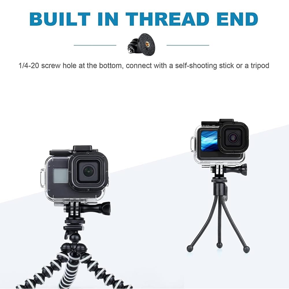 Action Pro Tripod Adapter Mount and Screw Kit Accessories | Compatible with GoPro Hero 13 12 11 10 9 8 7 6 5 4 3 3 Plus and Action Cameras | Durable, Lightweight Mount Kit 2