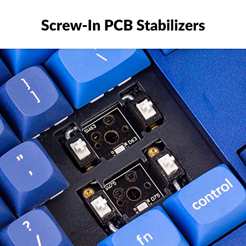 Image of Keychron Q3 RGB Tenkeyless Layout 87-Key QMK /VIA Programmable Macro Hot-swappable Wired Custom Mechanical Keyboard with Gateron G Pro Red Switch Double Gasket Compatible with Mac Windows Linux(Blue)
