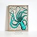 Octopus, Vintage Dictionary Art Print, Antique Vintage Inspired Wall Art Home Decor, Modern Boho Poster, Farmhouse Decoration Living Room Bathroom 8x10 Inches, Ready To Frame (Blue)