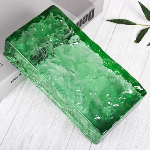 Bloques de vidrio verde translúcidos para proyectos de bricolaje DIY