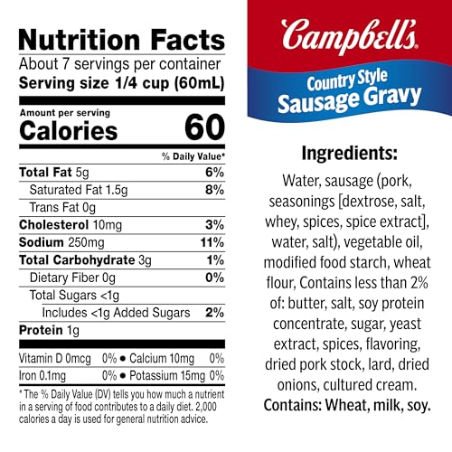 Campbell's Country Style Sausage Gravy, 13.8 oz Can - image 2