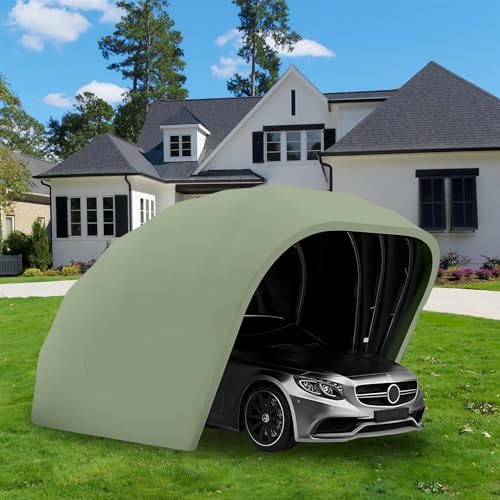 Toldo para cochera, toldo retráctil plegable para vehículos, cubierta duradera para todo tipo de clima resistente a la intemperie