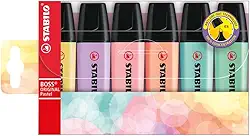 Marca Texto - Stabilo Boss Original Pastel – Estojo com 6 Unidades – Em 6 Cores Sortidas