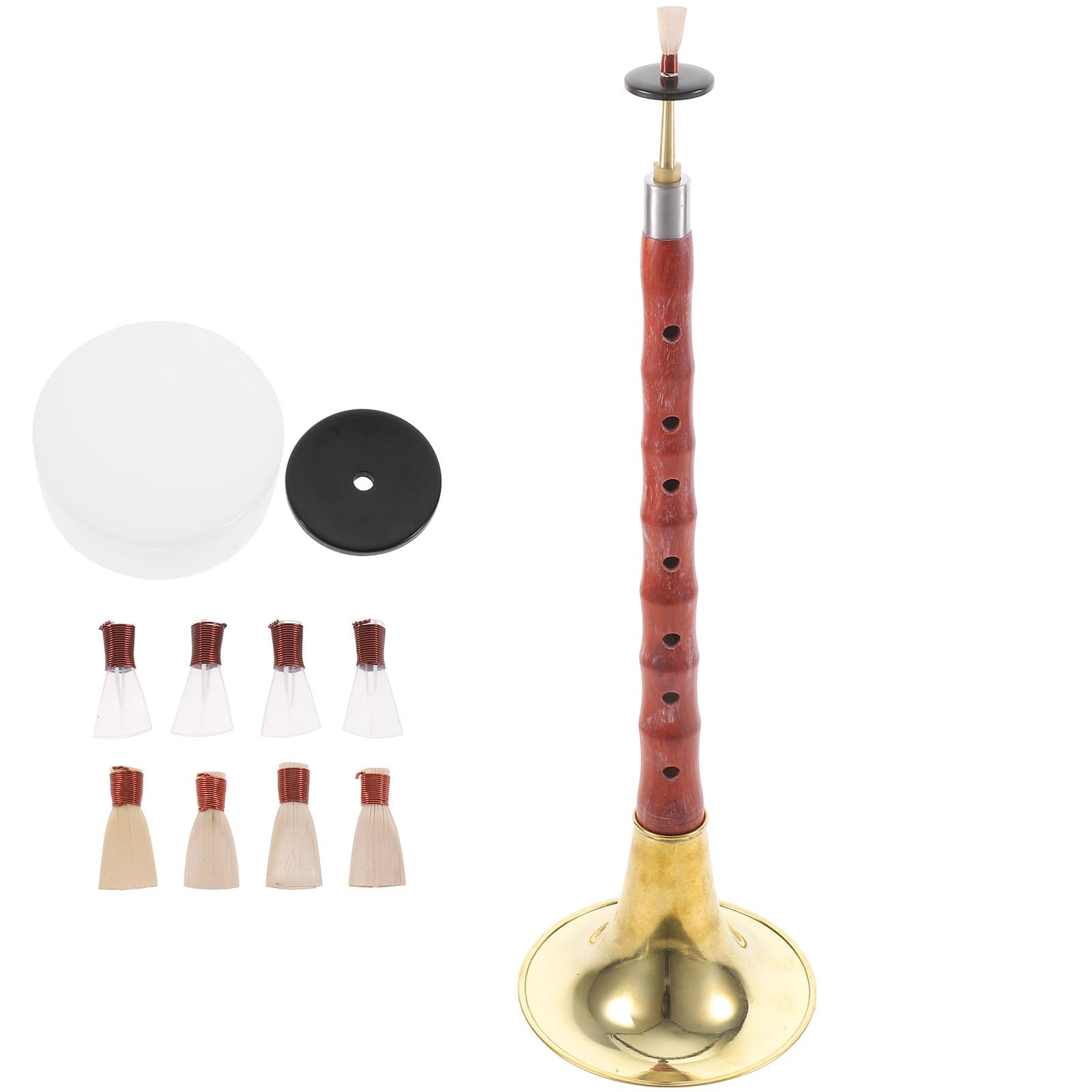 ULTECHNOVO Traditionelles Suona Blasinstrument aus Rotem Sandelholz mit Kunststoffrohrblatt Leicht zu Tragen für Anfänger und Professionelle Musiker im C dur Ton Zufällige Zufällige Farbe