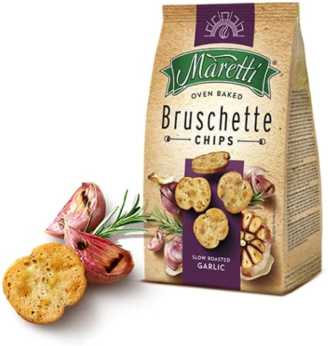 Maretti Bruschette Chips 70g (Slow Roasted Garlic, Pack of 15)