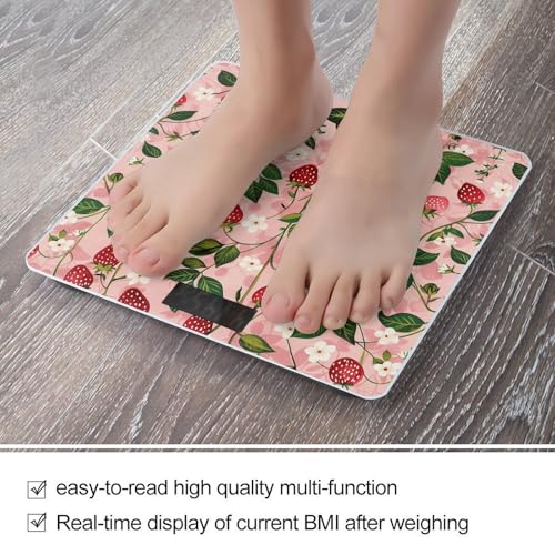 Báscula Digital de Baño con Estampado de Fresa Durazno miniatura 5
