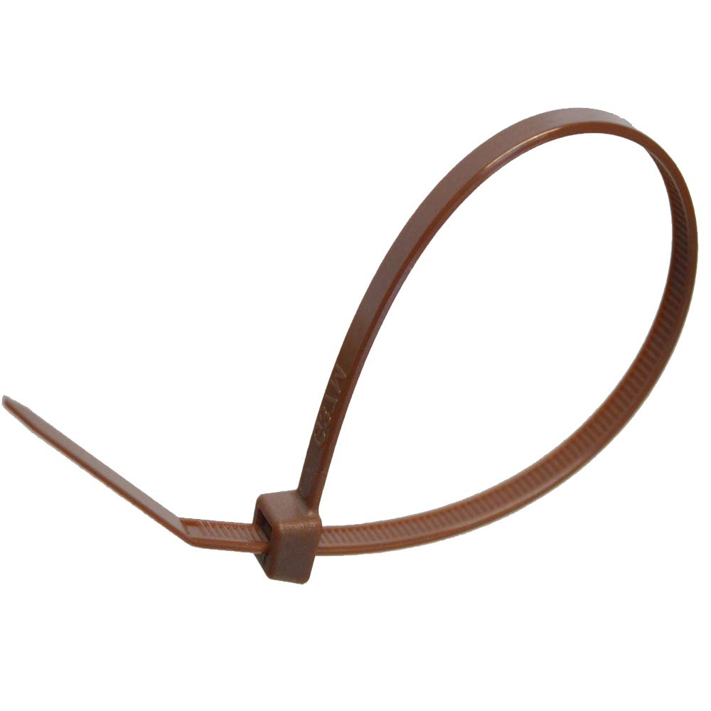 Ukcable-Ties Brown Cable Ties 100Mm To 370Mm Nylon Zip Tie Wraps (25, 300Mm X 4.8Mm)