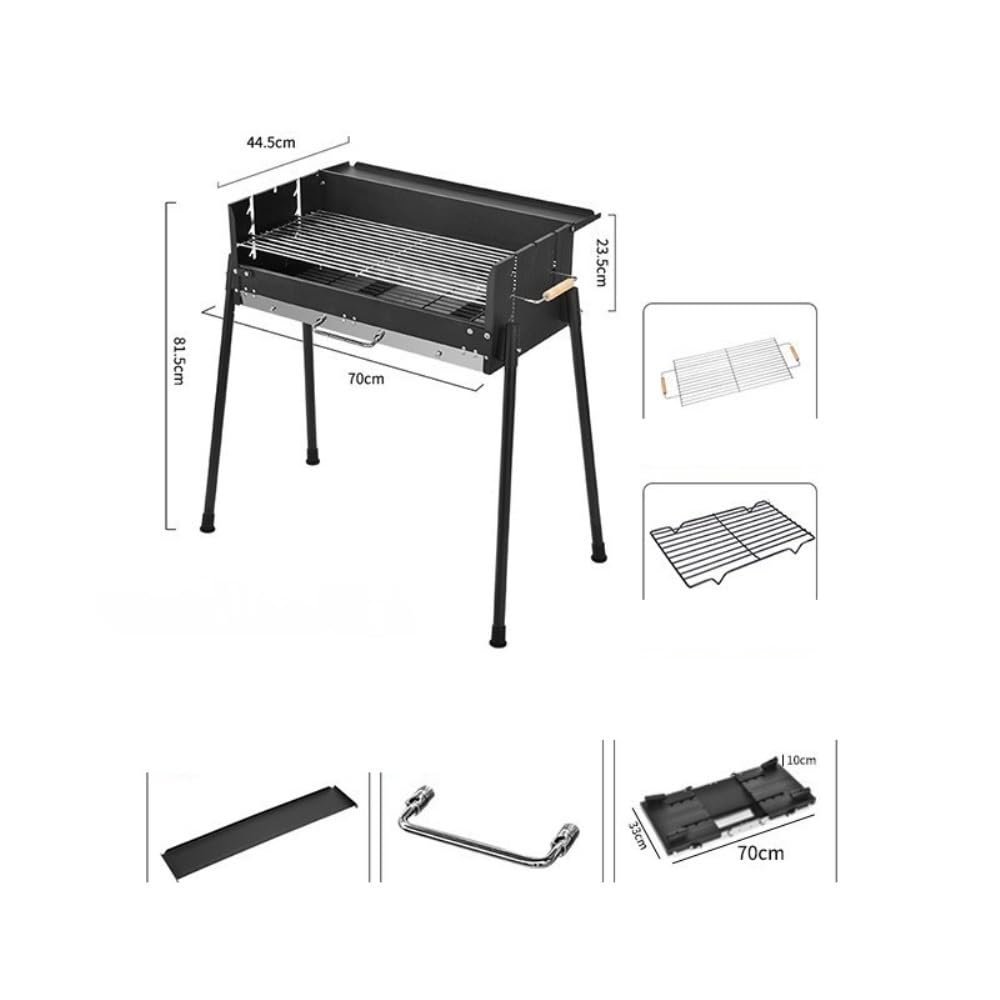 Griglia for Barbecue a Carbone Pieghevole Portatile, Resistente Cortile all'aperto e griglia da Campeggio