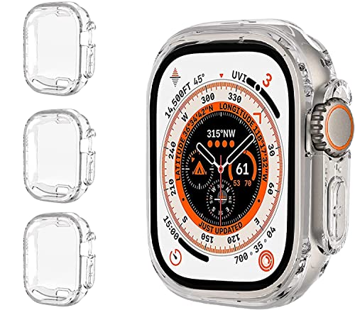 Ya en manzanajugosa.com: ivoler 3 Piezas Funda para Apple Watch Ultra 3 / Apple Watch Ultra 2 / Apple Watch Ultra 49mm, Cubierta Completa Protector de Pantalla Carcasa Protectora Transparente Suave TPU Anti-Arañazos Caso