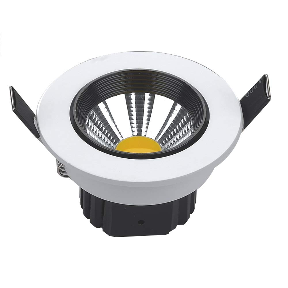 Foco Led Empotrable De Alta Luminosidad, Aluminio COB, Downlight Empotrable, Foco Led Antideslumbrante para Techo, Paneles De Rejilla De Estilo Nórdico, Luces De Techo In,Naturallight-12W