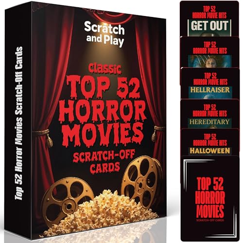 The Ultimate Top 52 Horror Movies Scratch Off Cards