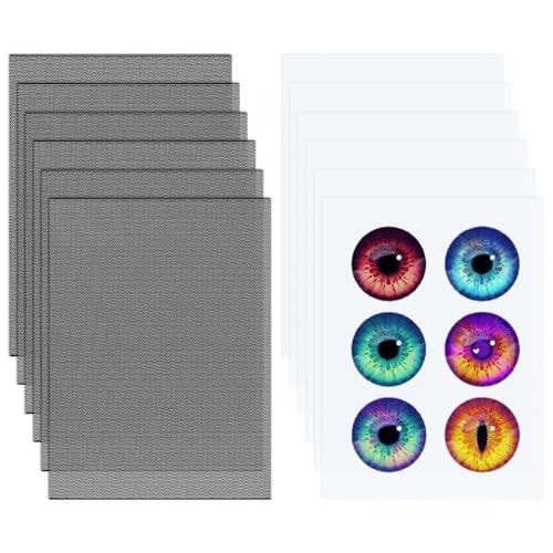 BENECREAT 12 hojas 2 colores Fursuit Eye Mesh, 30 x 22 cm PVC red de ojos impermeable red imprimible para furries cosplay esculturas accesorios trajes de piel manualidades agujero 0,8 mm