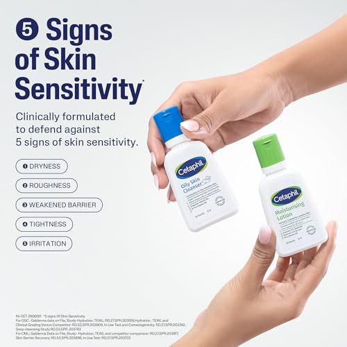 Image of Cetaphil Travel Pack - Oily Skin Essentials - Oily Skin Facewash Cleanser 60ml and Moisturizing Lotion 60ml - Cleanser + Moisturizer Travel Essentials
