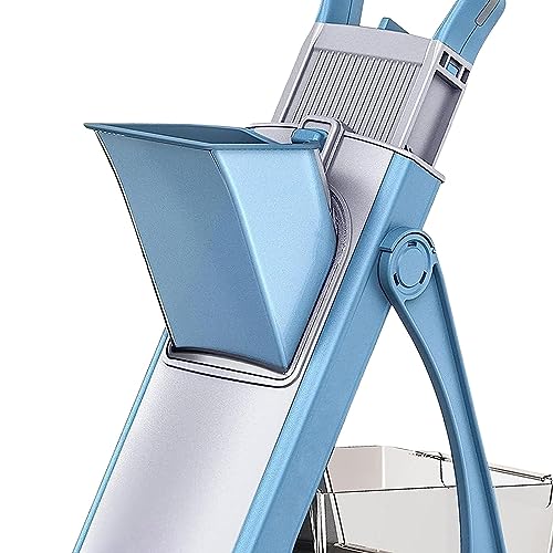 Image of ATORSE Vegetable Chopper Adjustable Slices Potatoes Slicer for Cheese Potato Garlic Blue
