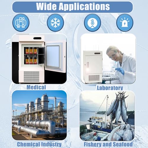 28L Ultra Low Temperature Freezer,-13/-40/-76/-123℉ Upright Laboratory Refrigerator,Low Temperature Lab Refrigerator for Laboratory Samples Storage,Flash Freezer with LED Digital Display (-86℃)