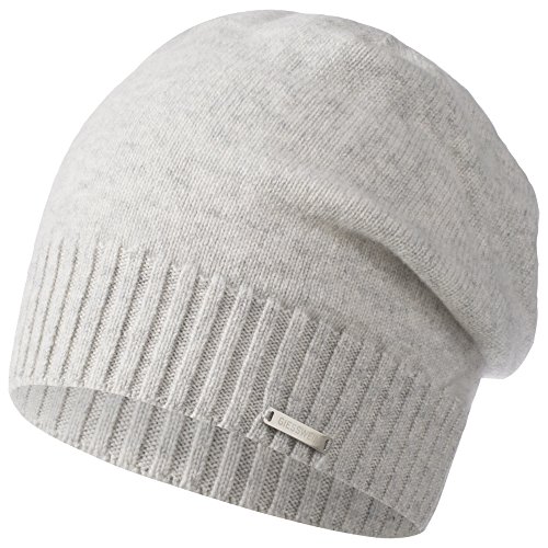 Preisvergleich Produktbild GIESSWEIN Cashmere Beanie Schwarzenstein - Kaschmir Strickmütze für Damen, Merino, Beanie, Edel, 100% Kaschmirwolle, One Size - H: 26 cm