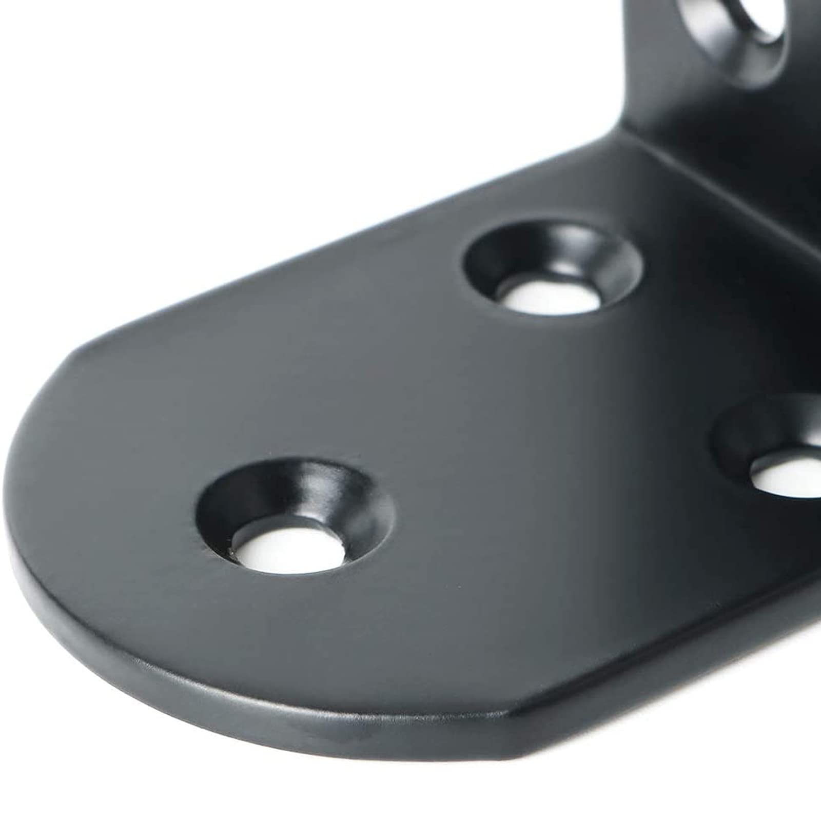 Black Stainless Steel 90-Degree Angle Brackets - 31mm, 46mm, 61mm Sizes - Carbolts