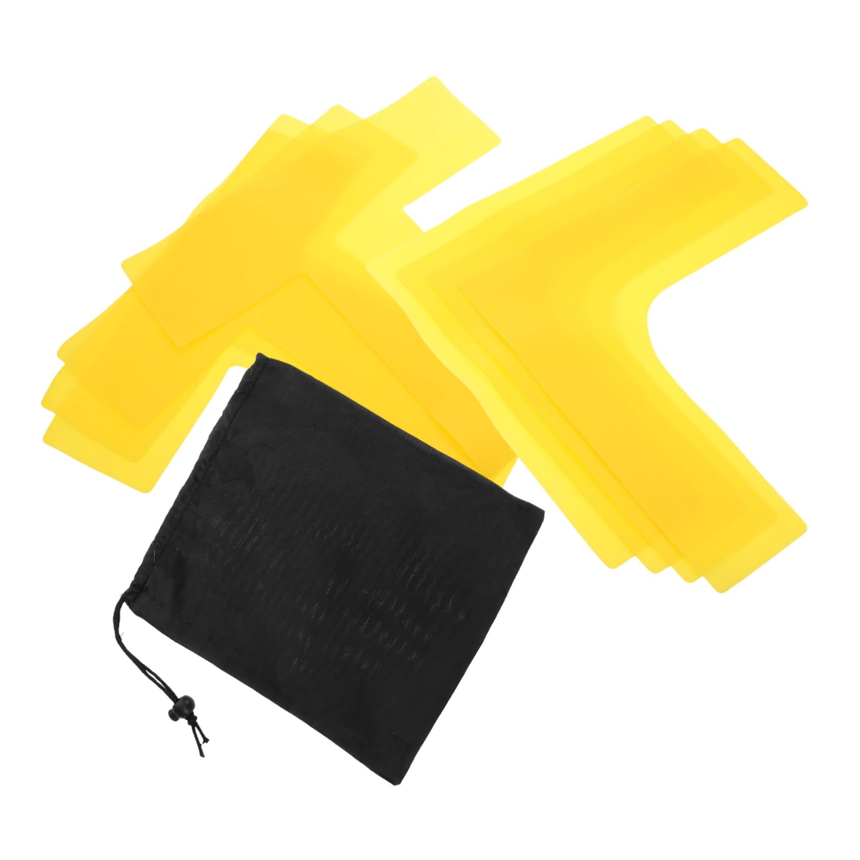 BESPORTBLE 12pcs Court Lines Markers Durable Reusable Tapes for Easy Setup Concrete or Grass Courts Includes Shaped Shaped Markers for Athletic Training