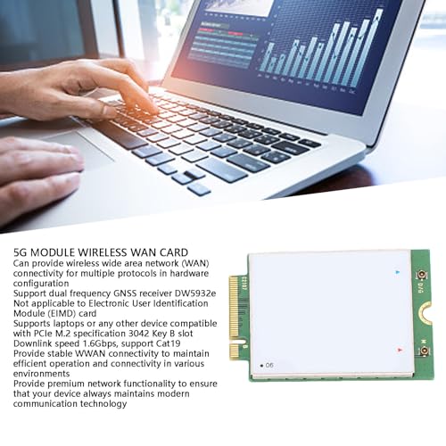 LICAEVEY Módulo 4G, Compatible con ThinkPad X395 X280 T580 T480s L480 X1Yoga L580 Laptop Cat 9 450Mbps WWAN con Interfaz M.2 miniatura 3